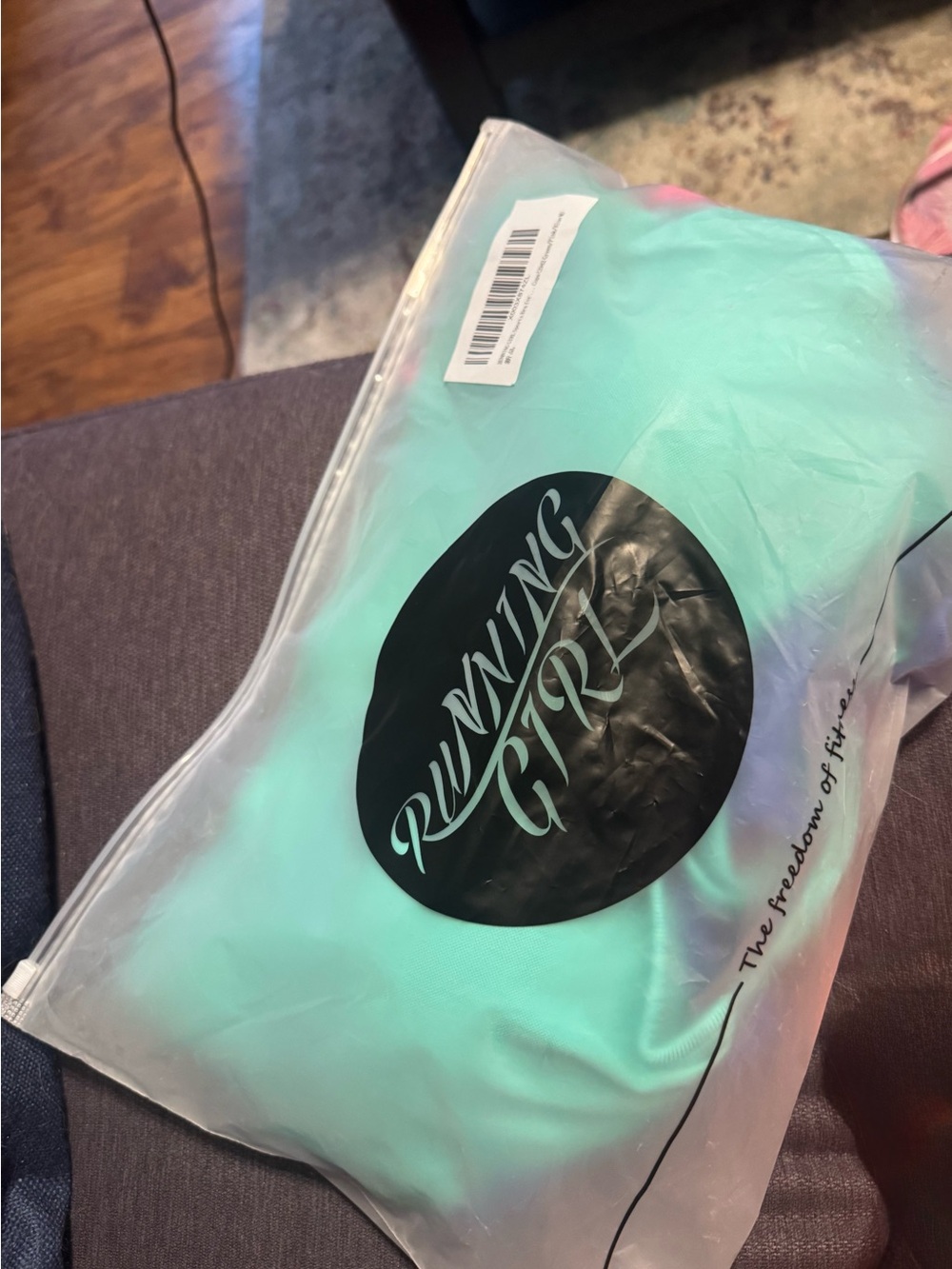 Running Girl Women's Mint Green Sports Bra